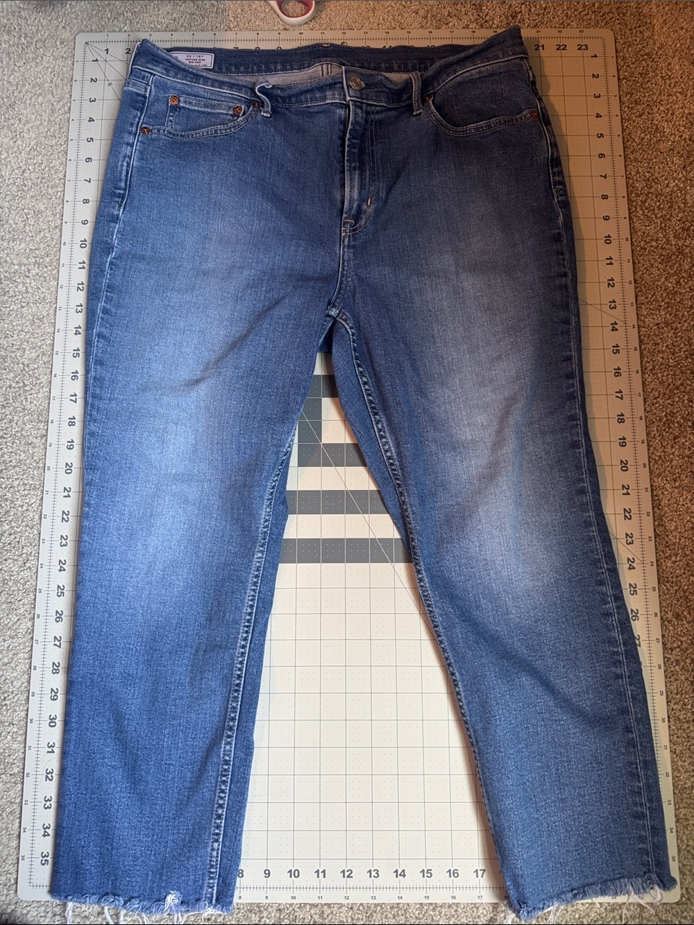 GAP Mid Wash Blue Cropped Ankle Jeans